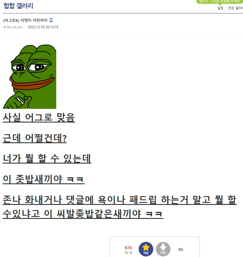 니가 뭘 할 수 있는데 유래